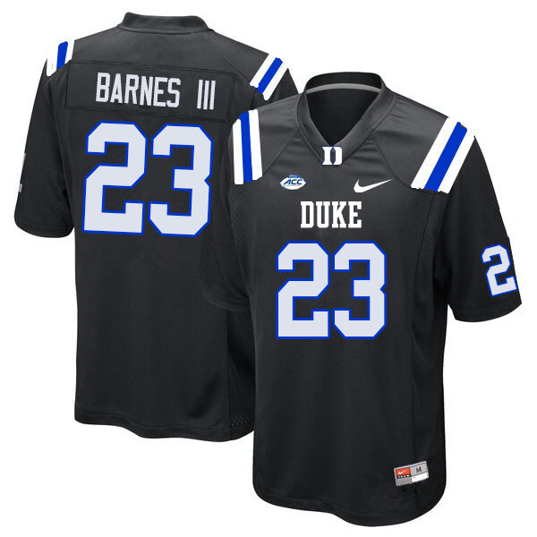 Men #23 Edwin Barnes III Duke Blue Devils College Football Jerseys Sale-Black
